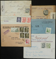 SPAIN: 6 Covers Sent To Brazil Between 1943 And 1955, 2 Censored. - Altri & Non Classificati
