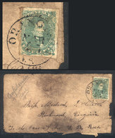 UNITED STATES: Sc.1, 1861 Jefferson Davis 5c. Green, On A Cover Sent From ORANGE To Richmond, Stained Envelope, The Stam - Sonstige & Ohne Zuordnung