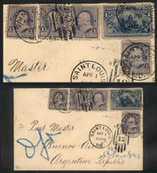 UNITED STATES: Cover Sent From Saint Louis To Argentina On 1/AP/1893 With Very Nice Postage Of 5c. Combining 1c. Frankli - Other & Unclassified
