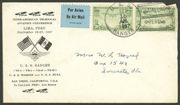 UNITED STATES: 15/SE/1937 Cover With Cachet Of The "Inter-American Technical Aviation Conference" In Lima, Sent To Saras - Otros & Sin Clasificación