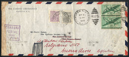UNITED STATES: Airmail Cover Sent To Brazil On 2/AP/1943, Upon Arrival In Sao Paulo It Was Forwarded To Argentina (with  - Autres & Non Classés
