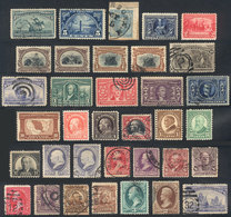 UNITES STATES: Lot Of Old Stamps, Used And Mint (most With Gum), Fine General Quality, I Estimate A Scott Catalog Value  - Otros & Sin Clasificación