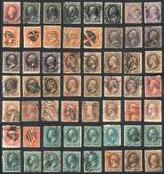UNITED STATES: Very Interesting Lot Of Old Stamps, Used, Fine General Quality (some May Have Minor Defects). A Quick Vie - Autres & Non Classés