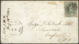 CONFEDERATE STATES OF AMERICA: Cover Franked By Sc.1 And Posted From Atens To Savannah (Georgia) On 18/JUL/1862, Very Ni - 1861-65 Confederate States