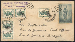 PHILIPPINES: Cover Sent From Manila To Brazil On 23/MAY/1947, Unusual Destination! - Philippinen