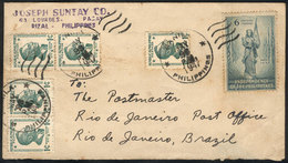 PHILIPPINES: Cover Sent From Manila To Brazil On 23/MAY/1947, Unusual Destination! - Filippijnen