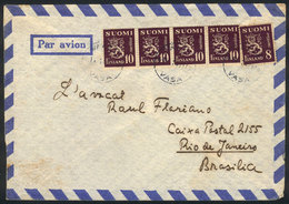 FINLAND: Airmail Cover Sent From Vasa To Rio De Janeiro, VF Quality! - Otros & Sin Clasificación