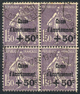 FRANCE: Yvert 268, Fantastic Used Block Of 4, Very Fine Quality, Rare, Catalog Value Euros 320. - Otros & Sin Clasificación