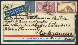 FRANCE: Airmail Cover Sent From Marseille To Rio De Janeiro On 3/JA/1931 Franked With 9Fr., Very Nice! - Other & Unclassified