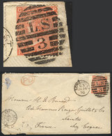 GREAT BRITAIN: Cover Franked By Sc.43 Plate 11, With Duplex Cancel Of LOMBARD ST., Sent From London To Saintes (France)  - Otros & Sin Clasificación