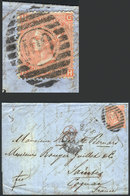 GREAT BRITAIN: Entire Letter Franked By Sc.43 Plate 11, Sent From London To Saintes (France) On 15/MAR/1870, Minor Defec - Andere & Zonder Classificatie