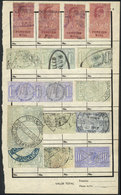 GREAT BRITAIN: 135 Old Revenue Stamps On Several Pages, Including Many High And Rare Values, Excellent General Quality,  - Other & Unclassified