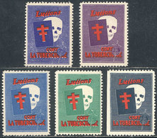 HAITI: FIGHT AGAINST TUBERCULOSIS: Complete Set Of 5 Cinderellas Issued Between 1941 And 1945, Excellent Quality! - Haiti
