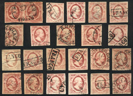 NETHERLANDS: Sc.2, 21 Used Examples + 1 Pair, Range Of Shades And Cancels, The Expert Will Surely Find Scarce Printings, - Altri & Non Classificati