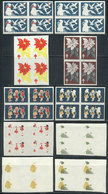 NETHERLANDS: FIGHT AGAINST TUBERCULOSIS: Lot Of IMPERFORATE Blocks Of 4 And Imperforate Trial Color Proofs, Excellent Qu - Andere & Zonder Classificatie