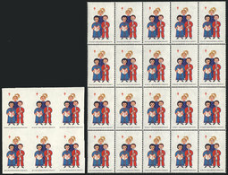 NETHERLANDS: FIGHT AGAINST TUBERCULOSIS: 1971 Issue, Perforated Block Of 20 Cinderellas And An IMPERFORATE Block Of 6, V - Other & Unclassified