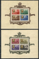 HUNGARY: Yvert 14/15, 1947 Roosevelt, Cmpl. Set Of 2 S.sheets, MNH, Very Fine Quality, Catalog Value Euros 225. - Other & Unclassified