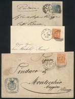 ITALY: 3 Covers Used Between 1868 And 1886, VF Quality, Low Start! - Ohne Zuordnung