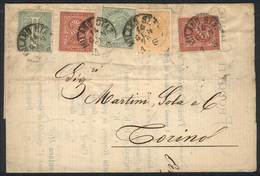 ITALY: Price List Of Chemical Products, Sent From Milano To Torino On 14/JA/1875, With Nice 20c. Postage Consisting Of 5 - Ohne Zuordnung