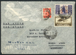 ITALY: Cover Franked By Sa.146 Airmail + Other Values (total 135L.), Sent From Roma To Argentina On 17/AP/1948, Excellen - Non Classés