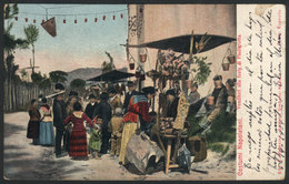 ITALY: Napoli Types: Street Vendors, Festa Di Piedigrotta, Ed.Ragozino, Used In Uruguay JUN/1904, VF Quality! - Other & Unclassified