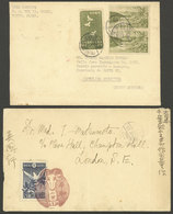 JAPAN: 2 Covers Sent To London And Argentina, Very Nice, Low Start! - Otros & Sin Clasificación