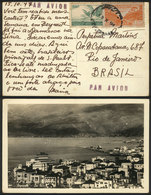 LEBANON: PC With View Of Beyrouth Sent By Airmail To Brazil On 15/OC/1947, VF Quality! - Libanon