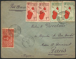 MADAGASCAR: Airmail Cover Sent From ANTANIFOTSY To Paris On 19/JUL/1938, With Transit Backstamp Of Tananrive, VF! - Sonstige & Ohne Zuordnung