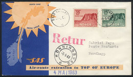 NORWAY: 1951 To 1975, 16 Corvers Or Cards Flown VIA THE NORTH POLE To Various Destinations (Alaska, Japan, USA Etc.), Fi - Altri & Non Classificati