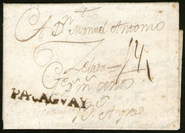 PARAGUAY: Very Old Entire Letter Dated Asunción 13/MAY/1779, Sent To Buenos Aires, With Straightline Black "PARAGUAY" Ma - Paraguay