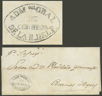 PARAGUAY: Entire Letter Dated Asunción 5/SE/1860 Sent To Buenos Aires (carried By Schooner "Tepuy"), With The Black Mark - Paraguay