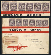 PERU: 24/FE/1930 Lima - Austria, Registered Airmail Cover Sent Via Cristobal (1/MAR) And New York (5/MAR), Franked By 6x - Perù