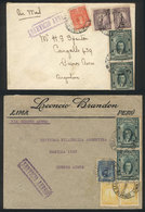 PERU: 27/FE/1930 And 29/AP/1930 Lima - Buenos Aires, 2 Airmail Covers With Rates Of 2.10S And 1.55S. Respectively, Both  - Perú