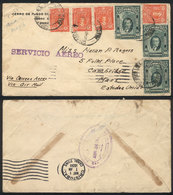 PERU: 25/AP/1930 Pasco - USA, Airmail Cover Franked With 1.90S., With Transit Backstamp Of Lima 26/AP And Arrival In Cri - Perú