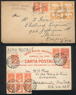 PERU: 25/OC/1931 And 15/NO/1931 Pisco - USA And Arequipa - USA, Cover And Lettercard Used With The New Rate Of 1 Sol Per - Perù