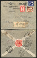 PERU: 9/FE/1934 Lima - Switzerland, Registered Airmail Cover With Seal On Back Of The Swiss Consulate In Lima, Posted Vi - Perù