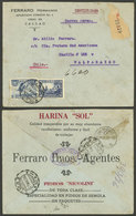 PERU: 27/MAR/1936 Lima - Valparaiso, Registered Airmail Cover Paying Sextuple Weight Rate (30 Grams: 2S. + 20c. For Regi - Perù
