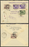 PERU: 28/SE/1938 Lima - France, Registered Airmail Cover Via "Faucett And Air France", New Rate Of 1.65 For The First 5  - Perù