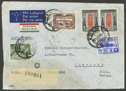 PERU: 9/AU/1940 Lima - Switzerland, Registered Airmail Cover With Quadruple Rate (2.25S. For Every 5 Grams X4 = 9S. + 20 - Pérou