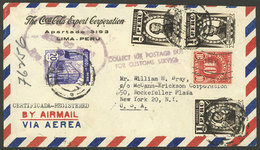 PERU: Airmail Cover Sent From Lima To New York In JA/1950, Franked With 3.20S. Along USA Postage Due Stamp Of 10c. And V - Peru