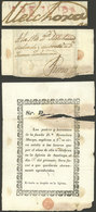 PERU: Printed Note With Invitation To Mourning Service Sent To Puno, With "3" Rating In Pen Along AREQUIPA (33.5 X 5 Mm) - Peru