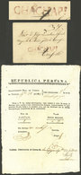 PERU: Cover (including Its Original Content, Note Dated 13/SE/1834) Sent To Trujillo, With "3½" Rating In Pen And "CHACH - Peru