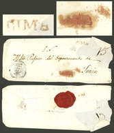 PERU: Cover Sent To Junin With DOUBLE Straightline "LIMA" Mark In Red (very Inky) And Rust Red (clear Strike), Very Attr - Peru