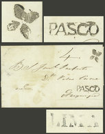 PERU: Circa 1847, Folded Cover Sent To Arequipa With "4" Rating Along Straightline "PASCO" Mark (31 X 8.5 Mm) And Mute R - Peru