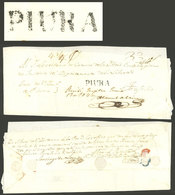 PERU: Official Folded Cover Dated 8/JUN/1844 Sent To "Secretario De Cámara De La Corte Superior De Justicia Del Departam - Peru