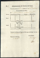 PERU: Guide To Correspondence (Guía De Correspondencia) Sent From Cuzco To Lima On 8/JA/1804, Excellent Quality! - Peru