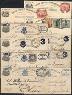 PERU: 10 Postal Cards Used Between 1891 And 1920, All With Texts Or Impressions On Back Associated With Sale/purchase Or - Peru