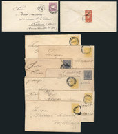 PERU: 7 Stationery Envelopes Used Between 1892 And 1901, One With POSTAGE DUE Stamp On Back, VF General Quality, Interes - Peru