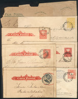 PERU: 6 Varied Postal Stationeries Used Between 1898 And 1906, Also 2 Fragments Of Old Wrappers, Interesting Group! - Peru