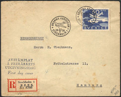 SWEDEN: Cover Sent From Stockholm To Hamburg On 23/MAY/1936, Franked With Michel 239, With First Day Postmark, Very Nice - Altri & Non Classificati